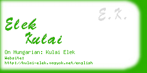 elek kulai business card